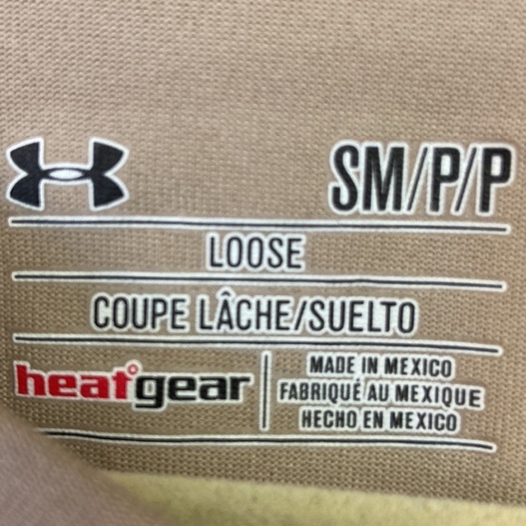 Under Armour Heat Gear Tactical LOOSE Beige Shortsleeved Tee EUC Small - Picture 3 of 9